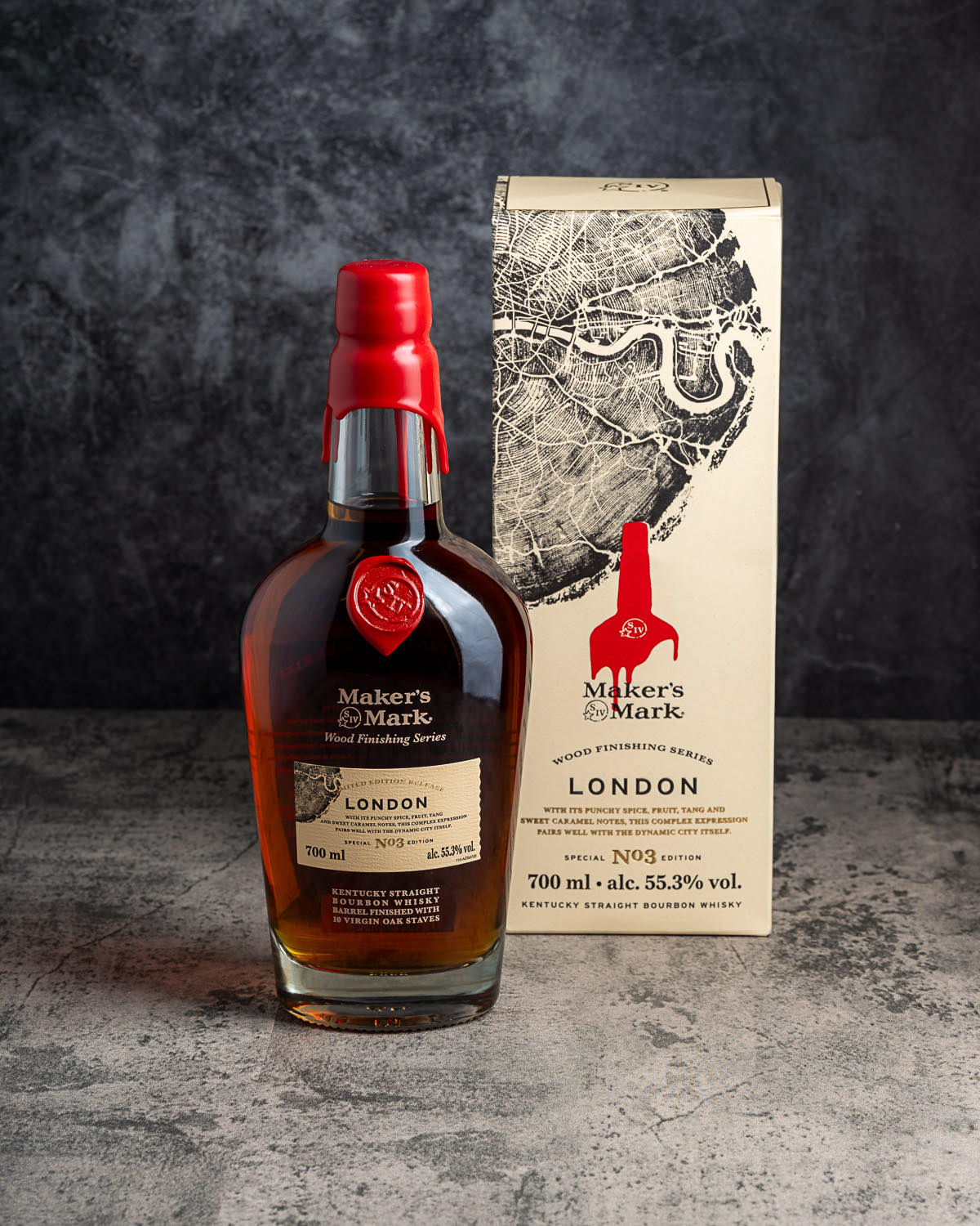 Maker's Mark Wood Finishing Series London Edition, won in the July Mystery Drop