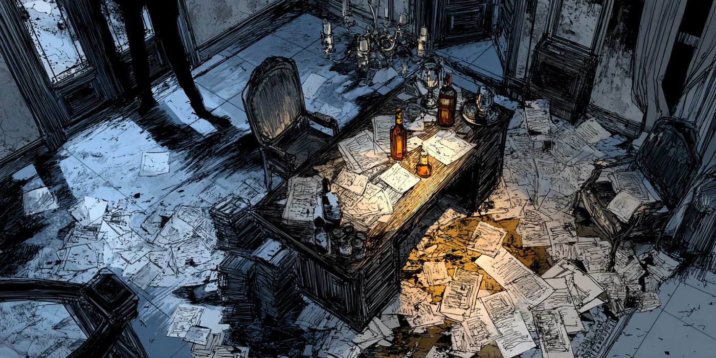A dramatic depiction of the 1898 Pattison whisky crash